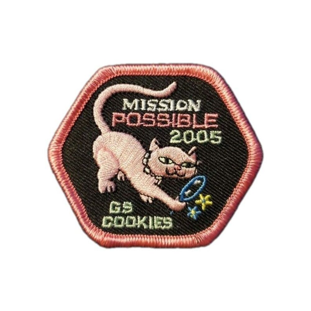 Girl Scout Cookies Mission Impossible 2005 Patch Cat Sew On Badge